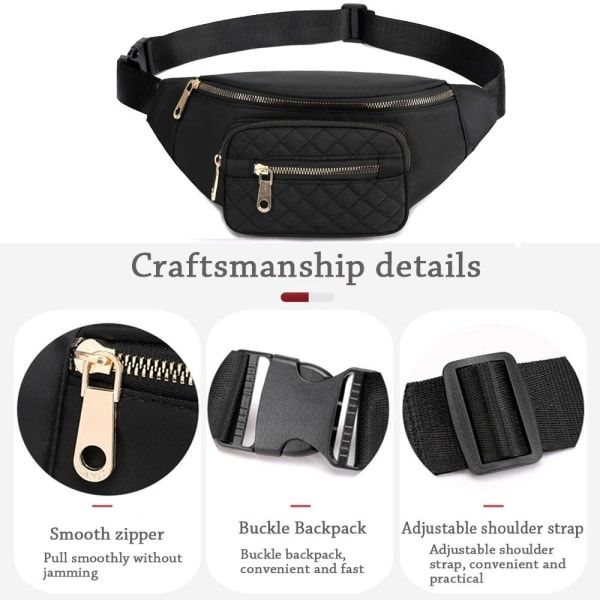Brysttaske Taljetaske Skuldertaske SORT sort black