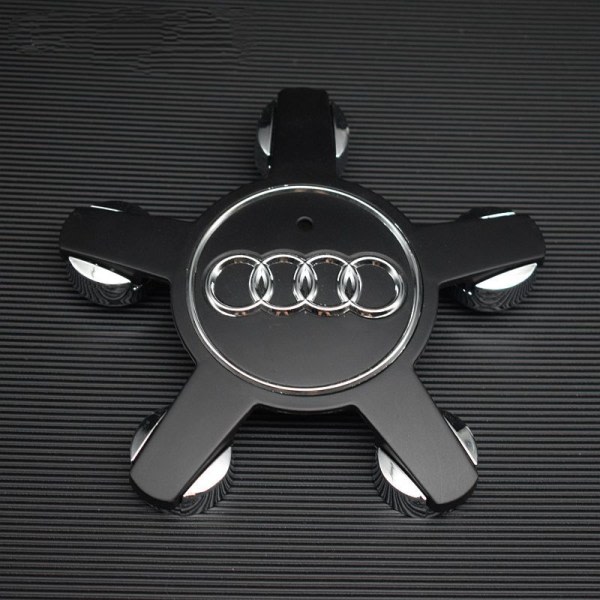 Lämplig för Audi 134mm Five-Claw Cover Wheel Hub Logo A6 A4L-Audi 5-Claw Convex Sub-Black (fyrpack)