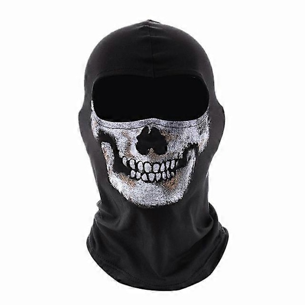 COD:MW2 Ghost Skull Balaclava Ghost Simon Riley Ansiktsmask War Game Cosplay Mask Skyddande Skalle Mönster Balaclava Mask