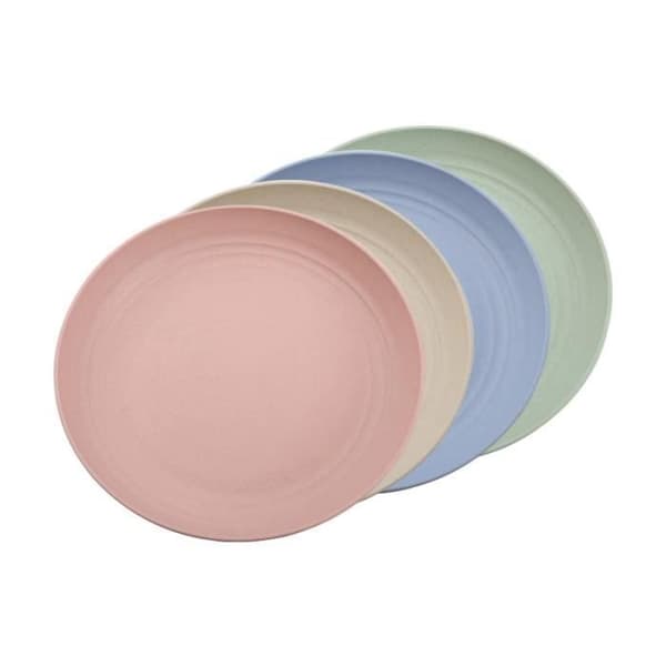Mattallrikar - Noname - 25 CM - Okrossbar Plast - Set om 4 - Tål Maskindisk