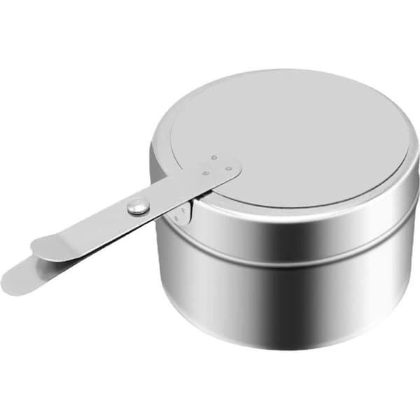Sett med 2 alkoholbrennere i rustfritt stål – mini-matvarmere ideelle for grilling, fester og buffeter