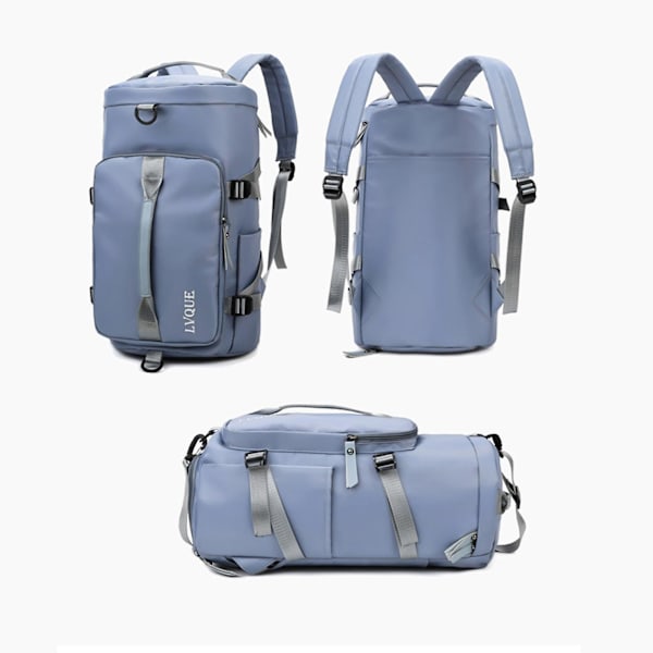 Gymtaske til Kvinder Sportstaske Rejsetaske Weekender Overnight Taske med Skoafdeling Dark Blue