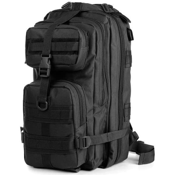 Taktinen reppu - 36L - 900D Molle - USB-portti - Vedenpitävä musta