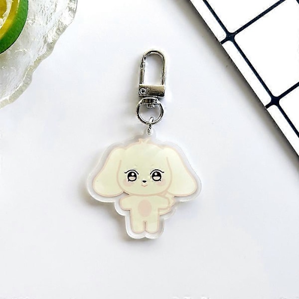 10CM Pop-up Store Dockdocka Nyckelring ANITEEZ Cartoon Söt Plysch Hänge Nyckelring Väska Tillbehör Kpop Yunho Yeosang Fans Presenter keychain B