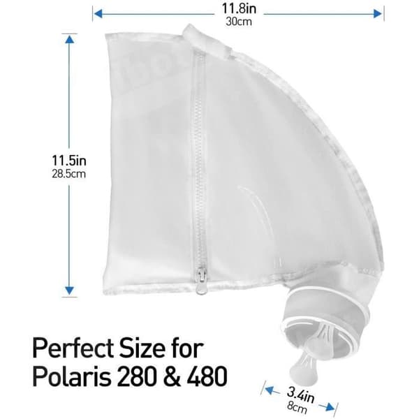 Poolrenserposer, pose til robotpoolrenser, udskiftnings nylonpose til Polaris 280 & 480 (K13 & K16)
