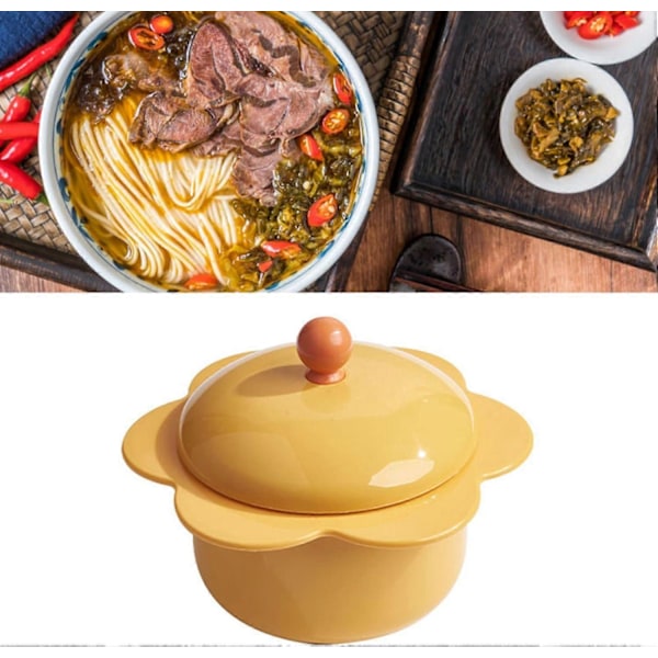 Solsikkeformet ramen skål i rustfrit stål, bestik