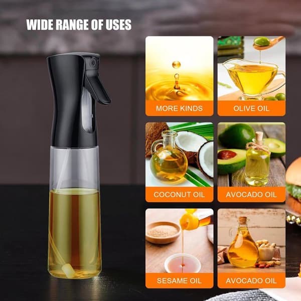 Matoljespray 220 ml, matoljesprøyte til airfryer, tilbehør til airfryer, svart
