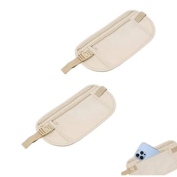 Varkaudenesto-rahavyö, 2 kappaletta, vedenpitävä, ulkoiluun, unisex, khaki