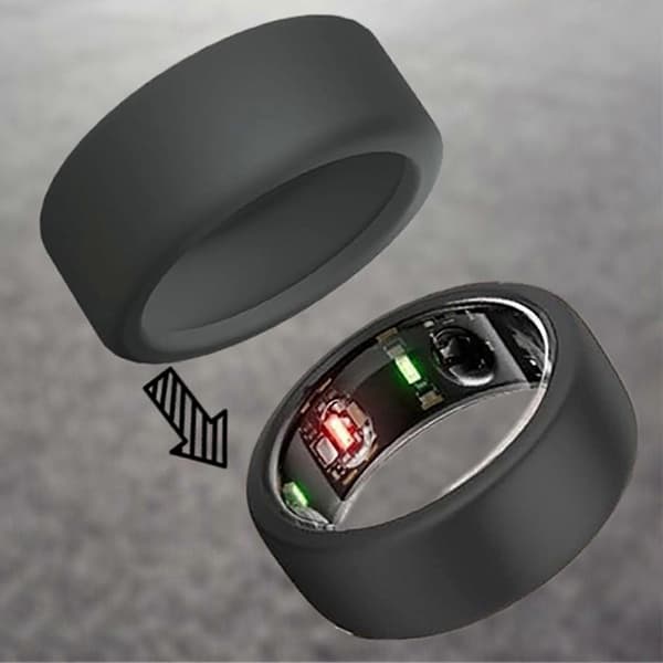 Silikonringskydd för Oura Ring Gen 3, arbets-, fallskydds-, halkskydds-, elastiskt överdrag S/M Universalstorlek, lätt att använda, smart ring, elastisk hylsa White S