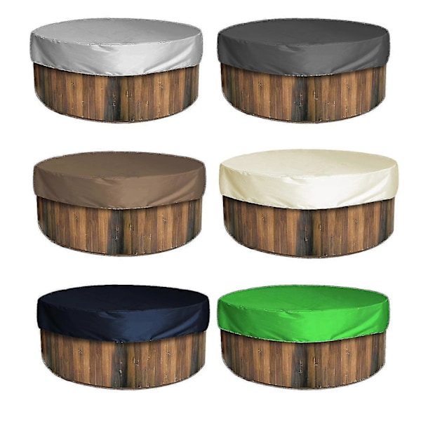 Badekar Dæksel Vandtæt Anti-UV Spa Hot Tub Beskytter Udendørs Møbler Ny Black