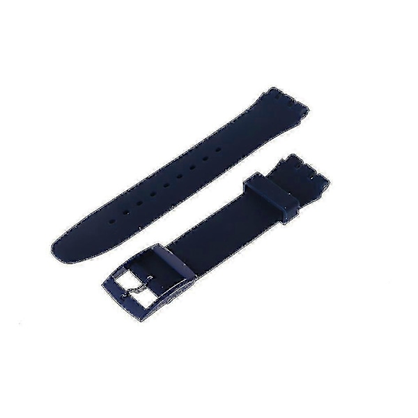 Swatch 16/17/19/20 mm:lle Hengittävä Ranneke Hiki- ja naarmuuntumaton Black L