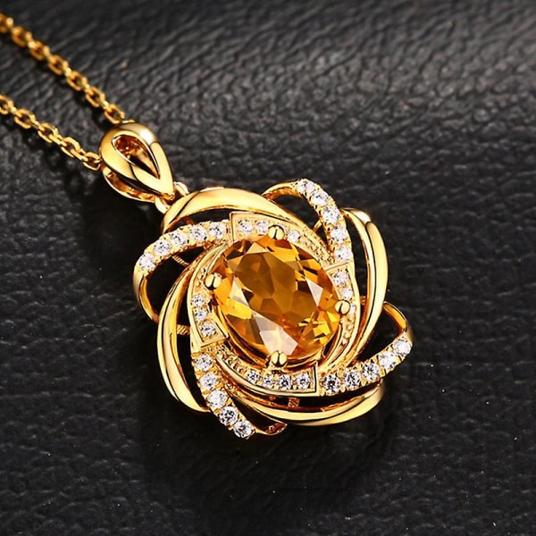 Fashion Flower Gold Clavicle halskæde bedste Valentinsdag gave