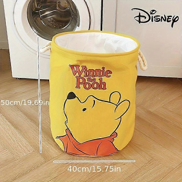 Disney Stitch & Winnie The Pooh Vikbar Tvätthållare - Söt Cartoon Smutskläder Förvaringkorg För Hemmet Orange Smiling Tigger