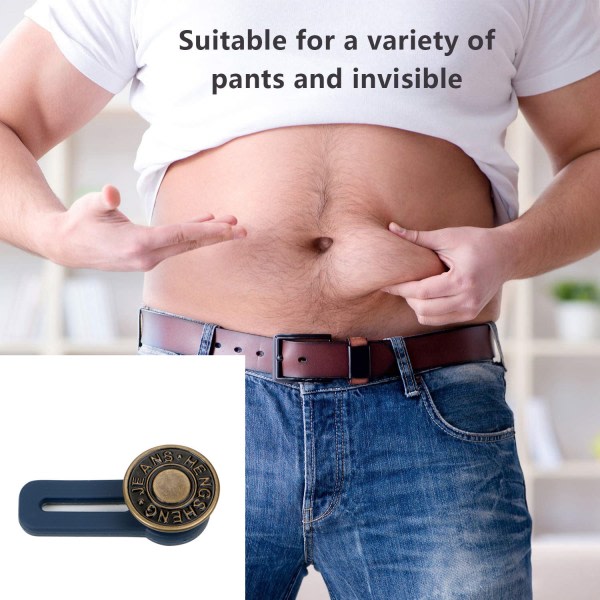 Midjeutvidgare för jeans, kjolar och byxor 5-pack Blå Blå