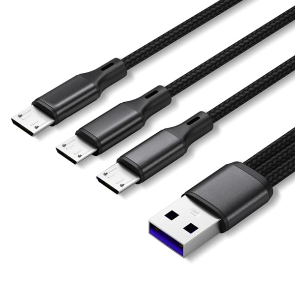 USB2.0 Type-A hann til 3 Micro USB hann ladekabel ladekabel strømadapterkabel 3 i 1