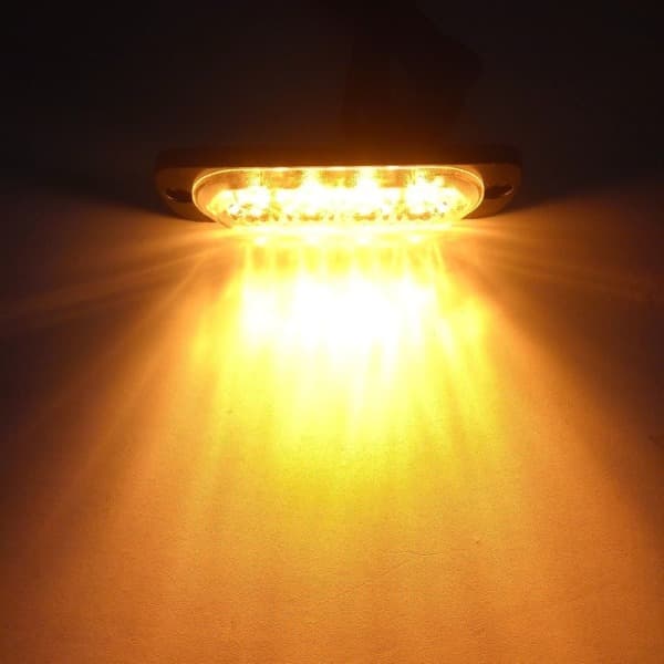 4 stk. Strobe blinkende advarselslys GUL 4 stk. 4 stk. Gul Blue