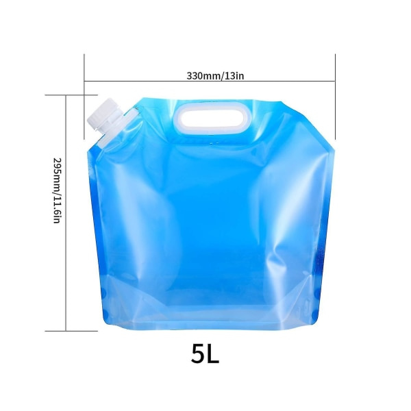 Hopfällbar vattenbehållare, dricksvattenbehållare hopfällbar 5L Blå Blue 1