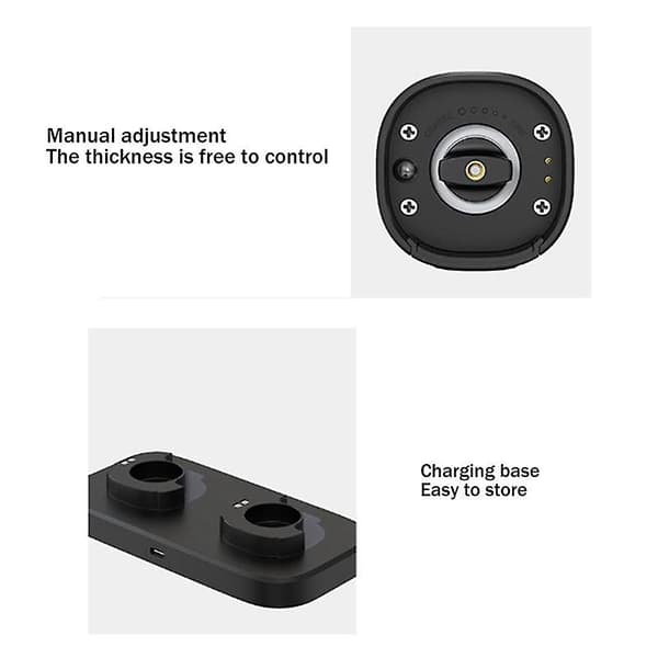 Elektrisk salt- og pepperkvernsett - USB oppladbar base, påfyllbar krydder, automatisk salt og pepper