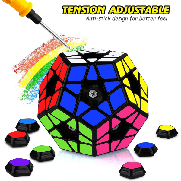 Dodekaeder Speed Puzzle Cube 3x3, Magisk Puzzle Cube Puzzle Hjernegymnastik 3D Puslespil Legetøj Lærende Spil Gaver Børn & Voksne