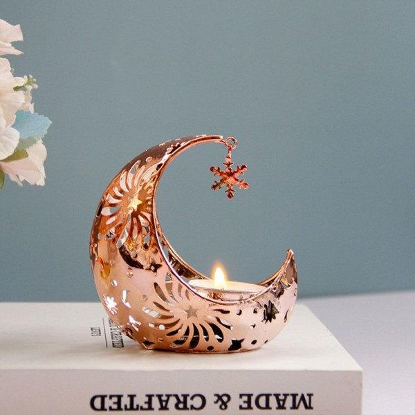 Ramadan-lysestake i form av en lanterne Rose gold