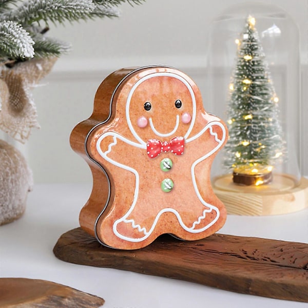 Oppbevaringsboks i blikk til jul, godteboks for kjeks og småkaker til juledekorasjon