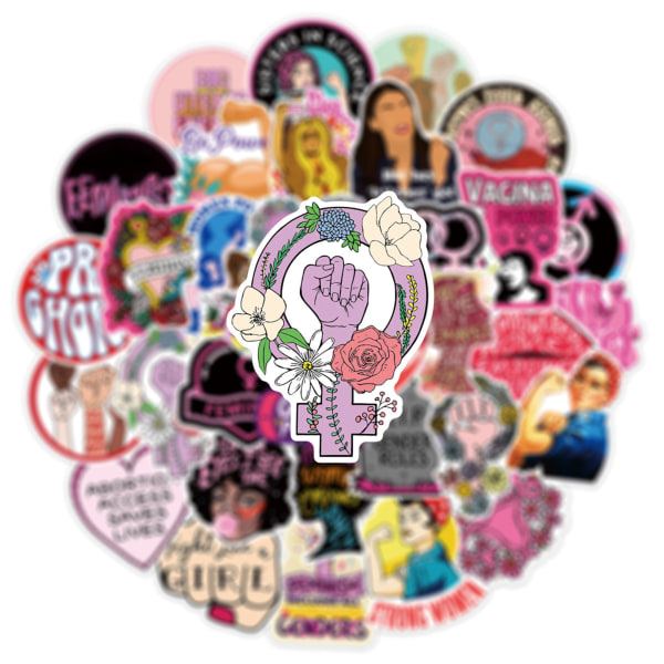 50 stk/sett Feministiske klistremerker Jentekraft klistremerker