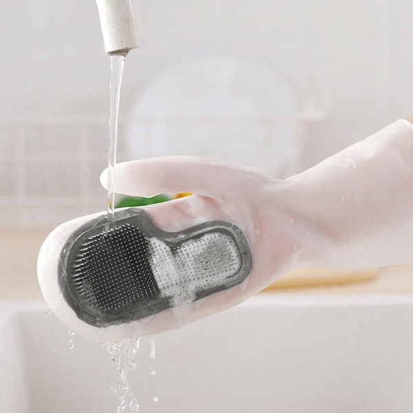 Magic Opvaskehandsker Silikone Gummi Rengøringsbørste Scrubber Køkkentilbehør