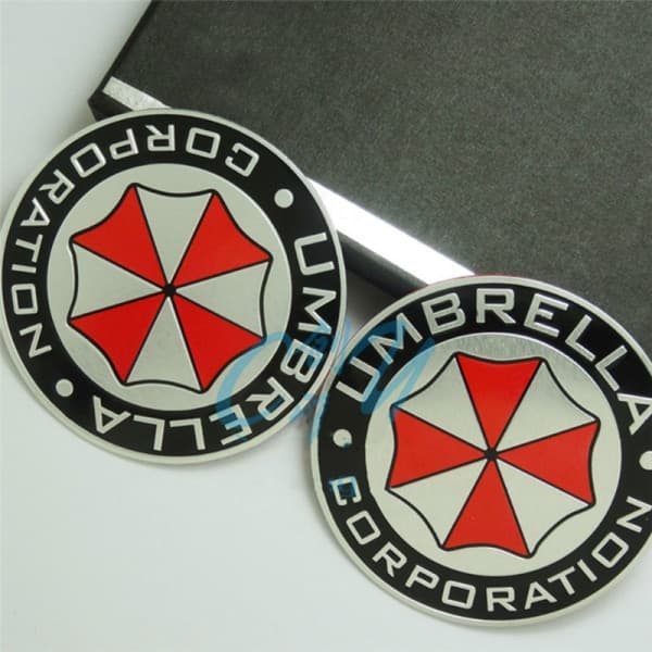 3D aluminiumlegering Umbrella Corporation Resident Evil-dekaler B