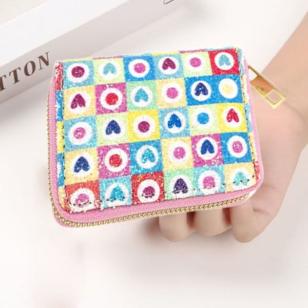 Glitter paljettilompakko vetoketjulla 3 3 3 3 3
