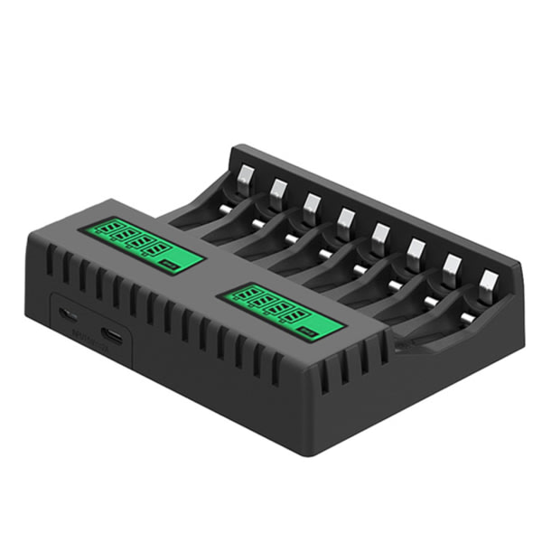 8-slot batterioplader med LCD-display intelligent til AA/AAA NiCd NiMh genopladelige batterier opladning aa aaa oplader 0.14