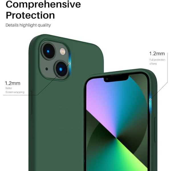 iPhone 13 Deksel, Flytende Silikon Deksel for 6,1 tommer iPhone 13, Ultratynt Deksel, Full Dekning Støtsikkert Beskyttende Mykt Deksel Solid Rosa Solid pink