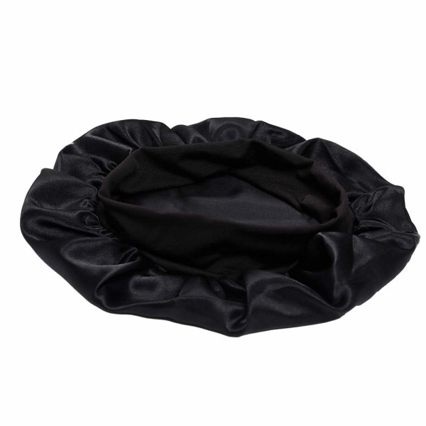 Satin nattmössa Sort