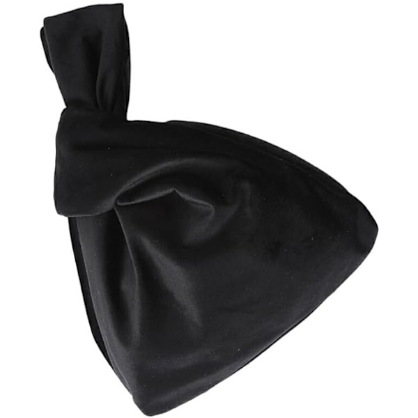 Myk og skinnende håndleddveske med elegant stil for kvinner plysj elegant stil bærbar veske fargerik fløyel håndleddveske-Balck
