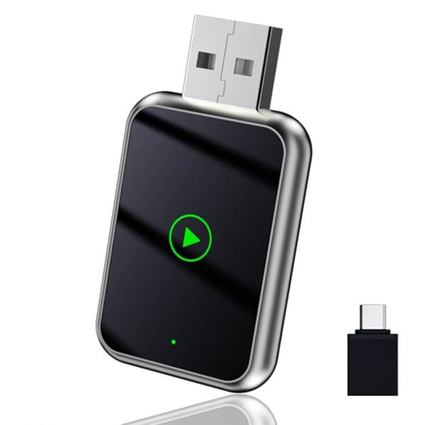 CarPlay-adapter / Bilradio / Billjud - Trådlös - Bluetooth 5.3 - USB Typ-C - Plug and Play