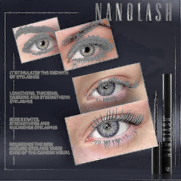 Nanolash Eyelash Conditioner 3ml, Vippeserum, Forbedrer Lange Tette Vipper, Nærende Vippebehandling for Kvinner 1pcs