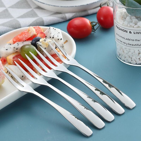 10 Pieces Mini Fork For Fruit, Stainless Steel Pastry Forks Set