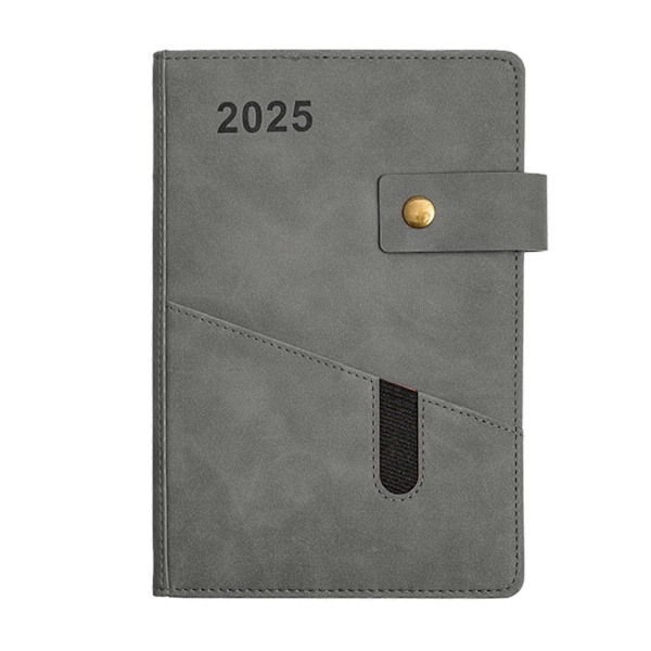 2025 Kalender 365 Dages Kalender Planner Notesblok Imitationslæder Omslag 400 Siders Notesbog Velegnet Til Feriegaver Red
