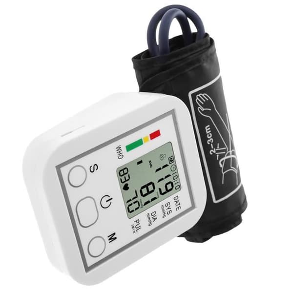 1 st liten arm blodtrycksmätare elektronisk manometer för hemmabruk
