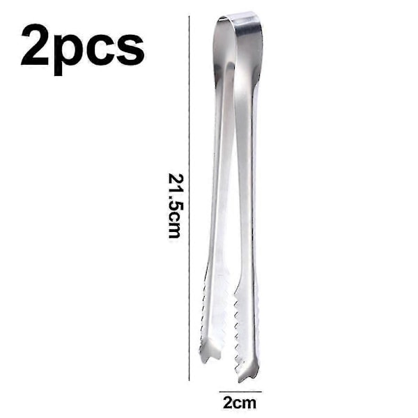 Tång för Isbehållare, Matserveringstång i Rostfritt Stål, Med Klorgreppständer För Isblock Sockerbitar Bar Hotell Hem & Kök (silver)[hsf] Non-magnetic201 9inches