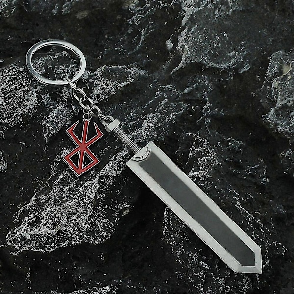 Berserk Anime -avaimenperä Gutsin Miekka Korusetti Avaimenperä Avaimenrenkaat Avaimenperät Miehille Naisille Asusteet Avaimenperä Ripustimet silver