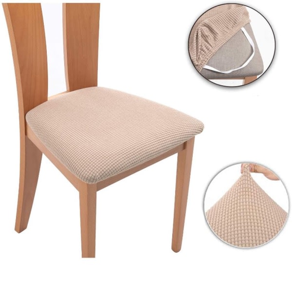 2 stk. Stolsetertrekk beige 4PCS
