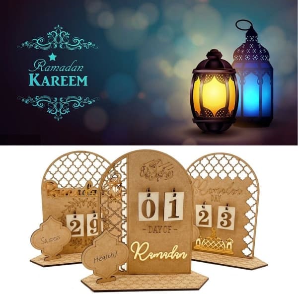 Eid Mubarak -laskentakalenteri Ramadan-koristelu