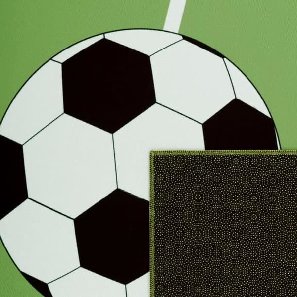 Børnetæppe, Legetæppe til børneværelset med fodboldmønster - Grøn - 100x200 cm 100x200 cm