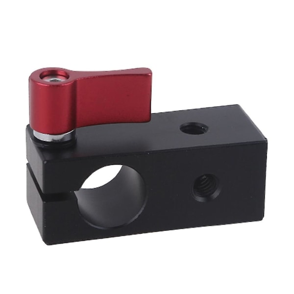 15 mm Enkeltstangklemme til kaldskoadapter, Dslr-kamerariggskinneblokk for skjermmontert LED-lysmikrofon