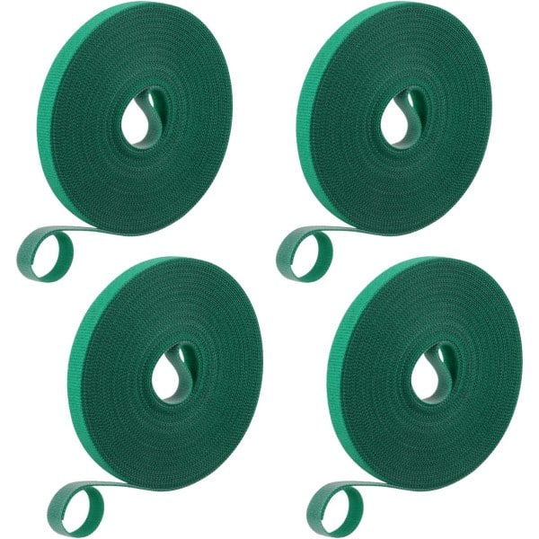 Rolls of Plant Ties Garden Ties Green Tape 40 Meters Green Hook and Loop Tape for Garden Tomato Plant Twist Ties for Plant Support