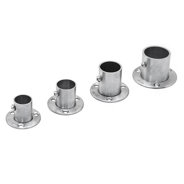 Klesskapstangflensholder i rustfritt stål for rør (16mm/19mm/22mm/25mm/32mm) 22mm