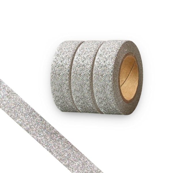Washi-teipit, 3 rullaa 15 mm koristeteipit, itseliimautuva käsityötarvike kiiltävällä kultaisella reunalla, DIY-tarvikkeet, bullet journal, käsityöt