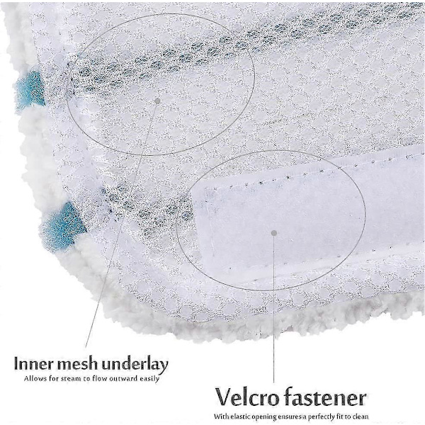 5-pack Mikrofiber Ersättningsrengöringsdynor För Black Decker Ångmopp
