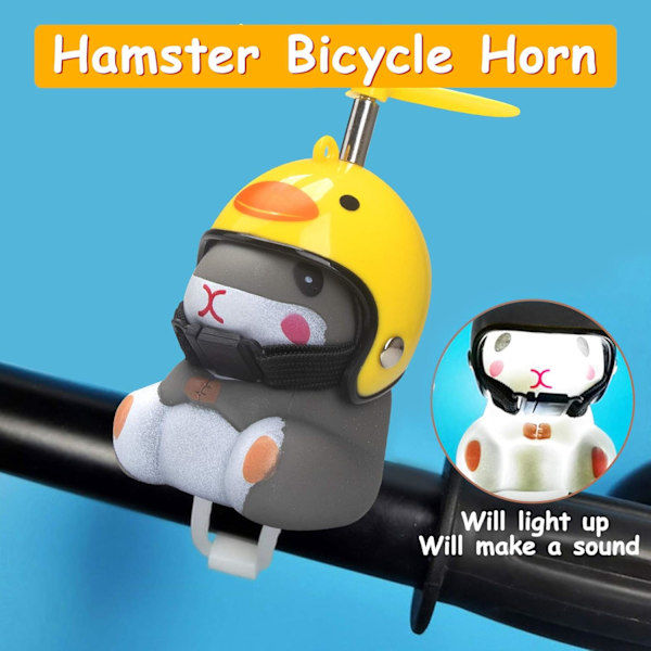 Pyöräkello Valolla ja Kypärällä Söpö Eläin Pyörän Torvi, Kojelaudan Koristeleminen Leikkikalu Moottoripyörä Pyörän Kellot Liimatut Koristeet Duck helmet mouse
