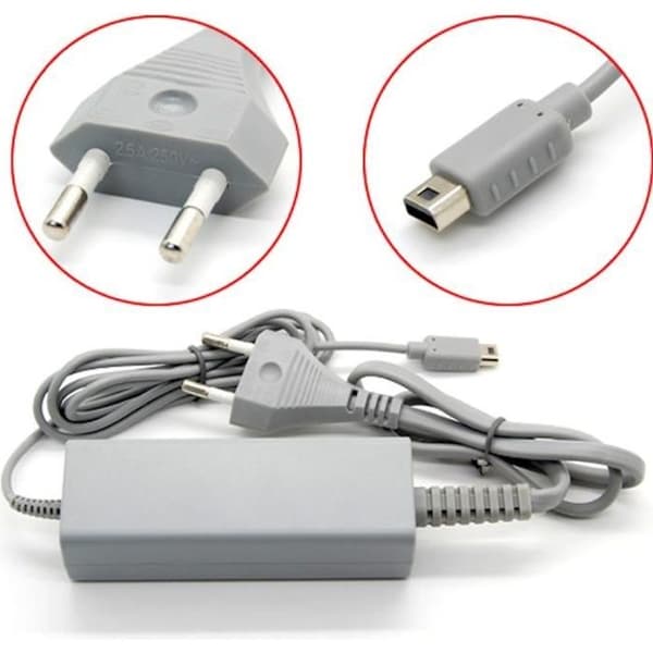 Strømforsyning AC Adapter til Nintendo WII U Gamepad
